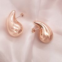 1 Pair Simple Style Water Droplets Plating Ccb Ear Studs sku image 3