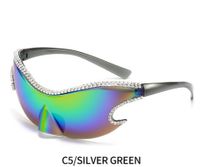 Diseño Original Color Sólido Ordenador Personal Espejo De Forma Especial Diamante Sin Marco Gafas De Sol Hombre sku image 3