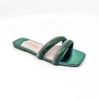 Women's Casual Color Block Square Toe Slides Slippers main image 5