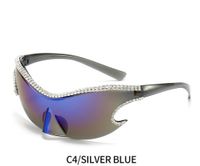 Original Design Solid Color Pc Special-shaped Mirror Diamond Frameless Men's Sunglasses sku image 4