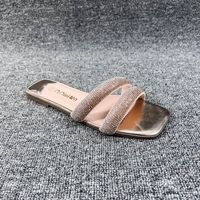 Women's Casual Color Block Square Toe Slides Slippers main image 2