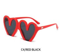 Hip-hop Heart Shape Pc Special-shaped Mirror Full Frame Women's Sunglasses sku image 4
