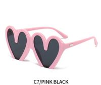 Hip-hop Heart Shape Pc Special-shaped Mirror Full Frame Women's Sunglasses sku image 7