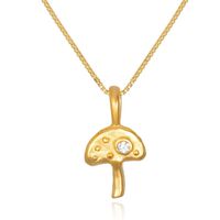 Verre Le Cuivre Style Simple Commuer Placage Incruster Traverser Œil Champignon Zircon Pendentif main image 4