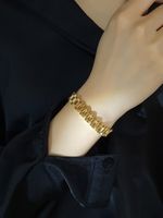 304 Stainless Steel 18K Gold Plated IG Style Plating Inlay Solid Color Zircon Bracelets sku image 2