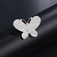 Elegant Leaf Flower Butterfly Alloy Plating Inlay Rhinestones Pearl Women's Brooches sku image 50