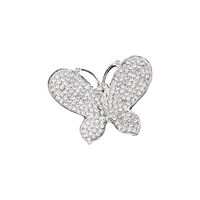 Elegant Leaf Flower Butterfly Alloy Plating Inlay Rhinestones Pearl Women's Brooches main image 2