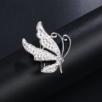 Elegant Leaf Flower Butterfly Alloy Plating Inlay Rhinestones Pearl Women's Brooches sku image 49