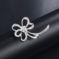 Elegant Leaf Flower Butterfly Alloy Plating Inlay Rhinestones Pearl Women's Brooches sku image 6