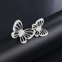 Elegant Leaf Flower Butterfly Alloy Plating Inlay Rhinestones Pearl Women's Brooches sku image 23