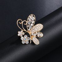 Elegante Hoja Flor Mariposa Aleación Enchapado Embutido Diamantes De Imitación Perla Mujeres Broches sku image 43