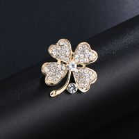 Elegante Hoja Flor Mariposa Aleación Enchapado Embutido Diamantes De Imitación Perla Mujeres Broches sku image 8
