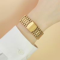304 Stainless Steel 18K Gold Plated IG Style Plating Inlay Solid Color Zircon Bracelets sku image 3