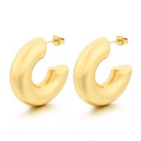 1 Pair Modern Style Water Droplets Plating Stainless Steel 18K Gold Plated Ear Studs sku image 58