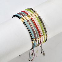 Bohemian Solid Color Natural Stone Drawstring Bracelets main image 6