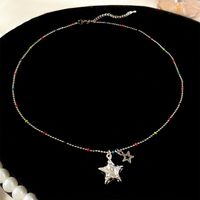 Casual Heart Shape Alloy Beaded Plating Inlay Resin Women's Layered Necklaces sku image 12