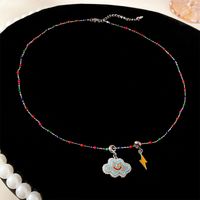 Casual Heart Shape Alloy Beaded Plating Inlay Resin Women's Layered Necklaces sku image 29
