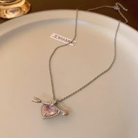 Casual Heart Shape Alloy Beaded Plating Inlay Resin Women's Layered Necklaces sku image 11