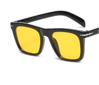 Fashion Sunglasses Simple Square Frame Solid Color Men's Sunglasses sku image 6