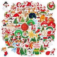 Cute Cartoon Christmas Stickers 50 Pieces Holiday Decoration Sticker Wholesale sku image 1
