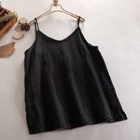 Women's Camisole Tank Tops Washed Backless Casual Solid Color main image 5