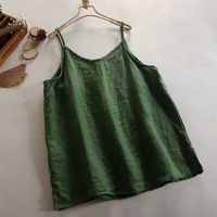 Women's Camisole Tank Tops Washed Backless Casual Solid Color main image 7