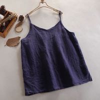 Women's Camisole Tank Tops Washed Backless Casual Solid Color main image 6