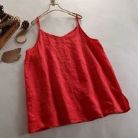 Women's Camisole Tank Tops Washed Backless Casual Solid Color main image 3