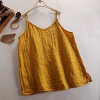 Women's Camisole Tank Tops Washed Backless Casual Solid Color main image 2