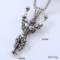 Cool Style Human Anchor Dragonfly 304 Stainless Steel No Inlaid Men'S Pendant Necklace Long Necklace sku image 7