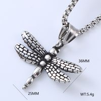 Cool Style Human Anchor Dragonfly 304 Stainless Steel No Inlaid Men'S Pendant Necklace Long Necklace sku image 9