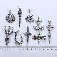 Cool Style Human Anchor Dragonfly 304 Stainless Steel No Inlaid Men'S Pendant Necklace Long Necklace main image 5