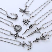 Cool Style Human Anchor Dragonfly 304 Stainless Steel No Inlaid Men'S Pendant Necklace Long Necklace main image 4