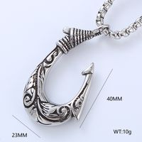 Cool Style Human Anchor Dragonfly 304 Stainless Steel No Inlaid Men'S Pendant Necklace Long Necklace sku image 2