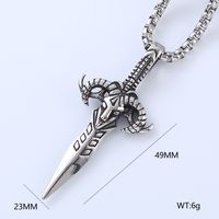 Cool Style Human Anchor Dragonfly 304 Stainless Steel No Inlaid Men'S Pendant Necklace Long Necklace sku image 1