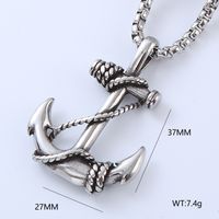 Cool Style Human Anchor Dragonfly 304 Stainless Steel No Inlaid Men'S Pendant Necklace Long Necklace sku image 5