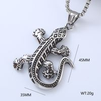 Simple Style Cool Style Snake Horse Dragon 304 Stainless Steel No Inlaid Men'S Pendant Necklace main image 5