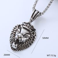 Simple Style Cool Style Snake Horse Dragon 304 Stainless Steel No Inlaid Men'S Pendant Necklace sku image 5