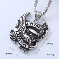 Simple Style Cool Style Snake Horse Dragon 304 Stainless Steel No Inlaid Men'S Pendant Necklace sku image 8