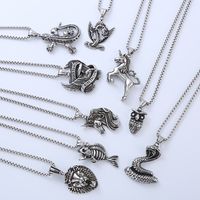 Simple Style Cool Style Snake Horse Dragon 304 Stainless Steel No Inlaid Men'S Pendant Necklace main image 8