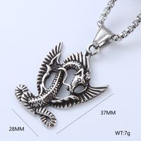Simple Style Cool Style Snake Horse Dragon 304 Stainless Steel No Inlaid Men'S Pendant Necklace sku image 1