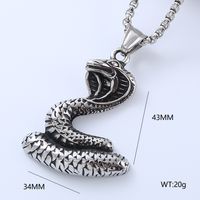 Simple Style Cool Style Snake Horse Dragon 304 Stainless Steel No Inlaid Men'S Pendant Necklace sku image 4