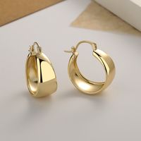 1 Pair Elegant Round Plating Brass Gold Plated Earrings main image 5