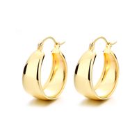1 Pair Elegant Round Plating Brass Gold Plated Earrings main image 2