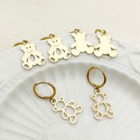 1 Pair Simple Style Animal Cross Airplane Plating 304 Stainless Steel 14K Gold Plated Earrings main image 2