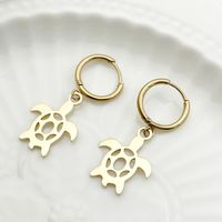 1 Pair Simple Style Animal Cross Airplane Plating 304 Stainless Steel 14K Gold Plated Earrings sku image 7