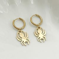 1 Paire Style Simple Animal Traverser Avion Placage Acier Inoxydable 304 Plaqué Or 14K Des Boucles D'Oreilles sku image 14