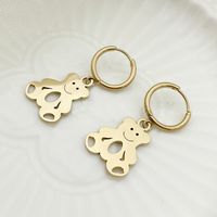 1 Paire Style Simple Animal Traverser Avion Placage Acier Inoxydable 304 Plaqué Or 14K Des Boucles D'Oreilles sku image 22