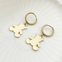 1 Pair Simple Style Animal Cross Airplane Plating 304 Stainless Steel 14K Gold Plated Earrings sku image 23