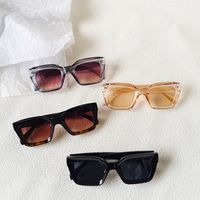 Ig Style Vacation Solid Color Leopard Pc Resin Square Full Frame Women's Sunglasses main image 1